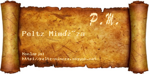 Peltz Mimóza névjegykártya
